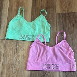 Juicy Couture Green and Pink Bralette Set